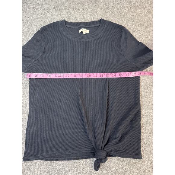 Madewell Top Crewneck Long Sleeve Ribbed Basic Size Medium - Picture 5 of 7